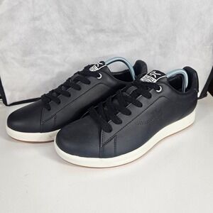 Kuru Roam Classic Court Jet Black Leather Sneakers Womens 11 Mens 9.5